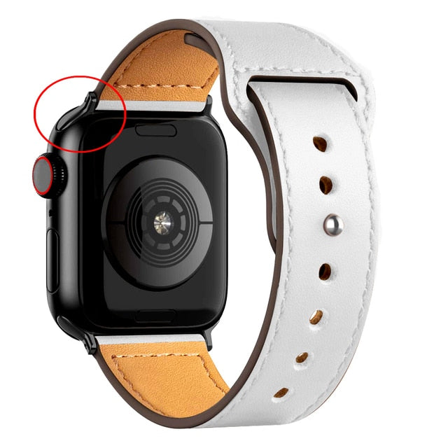 Bracelet En Cuir Fin Pour Apple Watch 6 Se, 40mm 44mm 41mm 45mm
