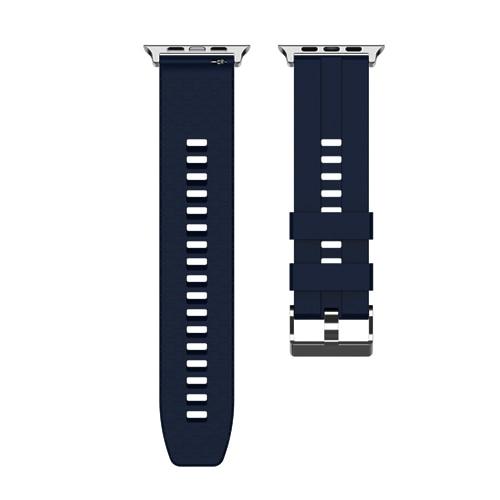 Watchbands Midnight blue / 38mm Sport silicone strap for apple watch band 44mm 40mm 42mm 38mm iwatch bracelet 5/4/3/2/1 rubber metal connector watch Accessories|Watchbands|