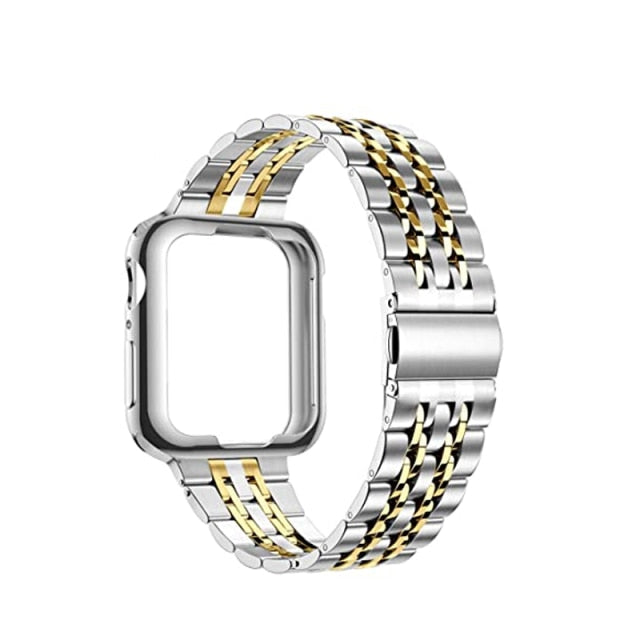 Case + Watchband For Apple Watch Band Series 6 5 4 Bracelet