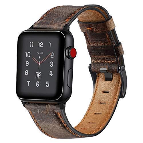 Watchbands Deep Coffee brown / 38mm or 40mm Strap for Apple watch band 44 mm 40mm iWatch 42mm 38mm Retro Cow Leather correa watchband bracelet for series 5 4 3 2 38/42 44mm|Watchbands|