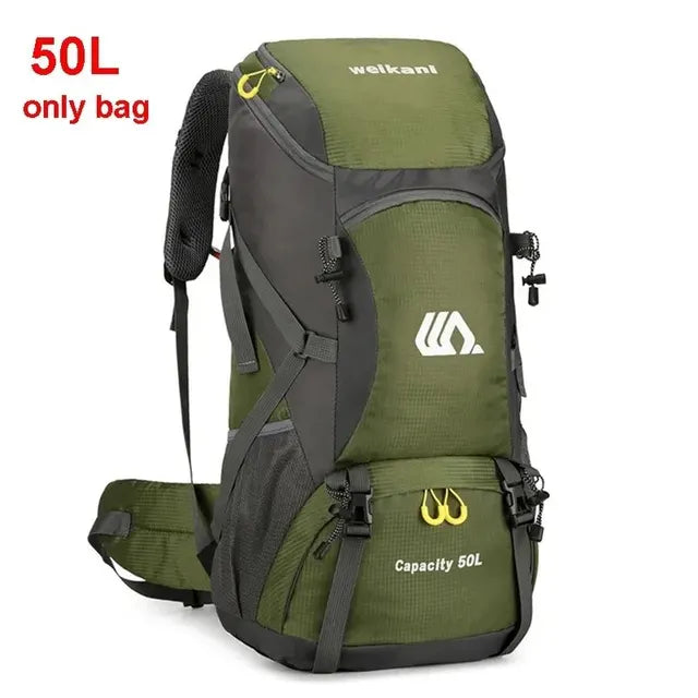 50L Travel Backpack Camping Bag For Men Large Hiking Bag Tourist Rucksack Waterproof Outdoor Sports Climbing Mountaineering Bag