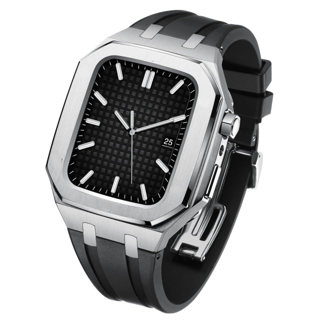 Premium Steel Case+Strap for Apple Watch luxury Rubber Band – www