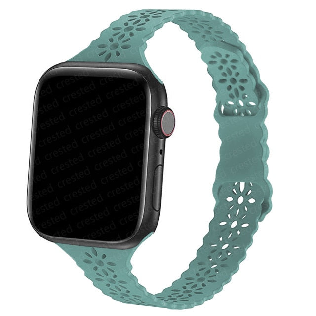 Lace strap Series 7 6 5 4 Slim Silicone  Wristband |Watchbands|