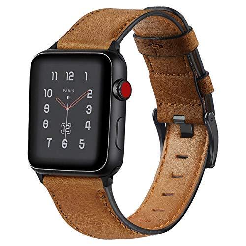 Watchbands Yellow Brown / 38mm or 40mm Strap for Apple watch band 44 mm 40mm iWatch 42mm 38mm Retro Cow Leather correa watchband bracelet for series 5 4 3 2 38/42 44mm|Watchbands|