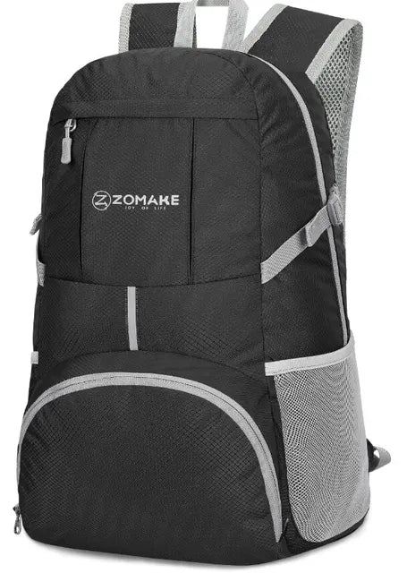 35L Portable Folding Backpack Lightweight Outdoor Sport Bag Rucksack Reflective Stripe Men Hiking Travel Bag for Camping Cycling