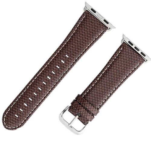 Watchbands Diamond coffee / 38mm CRESTED Leather Band For Apple Watch series 4 44mm 40mm strap correa iwatch 3 2 1 42mm/38mm Crazy Horse Wrist bracelet belt|Watchbands|