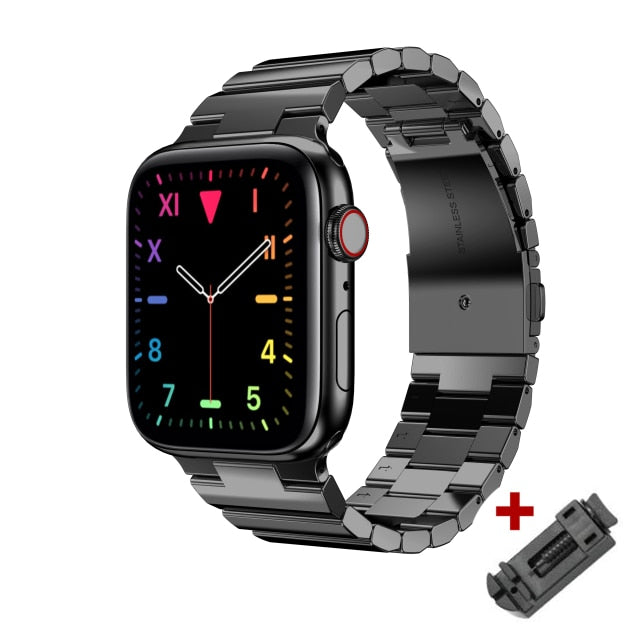 High Quality Steel Strap for Apple Watch Band Series 7 6 5 4 Metal Bracelet iWatch 38mm 40mm 41mm 42mm 43mm 44mm 45mm Luxury Wristband|Watchbands|