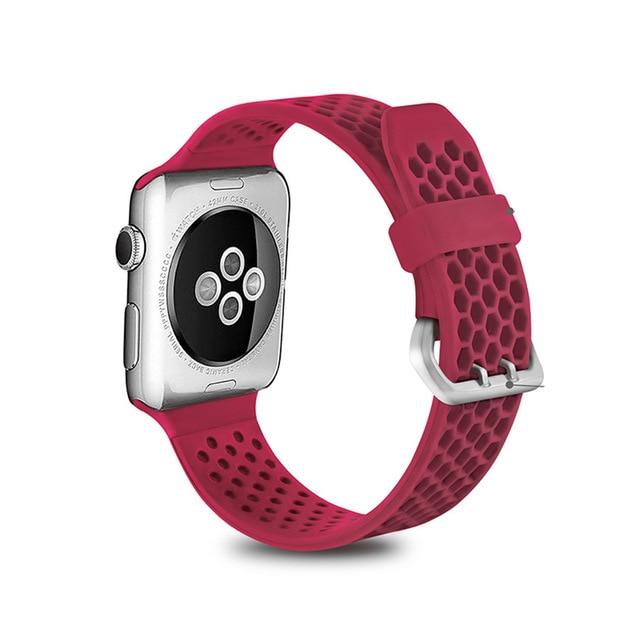 Watchbands rose red / 38 or 40 mm Summer Sport Silicon bands for apple watch 5 4 38 42mm replacement strap for iWatch 4 3 2 40 44mm for apple watch bracelet|Watchbands|