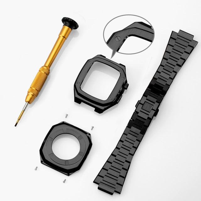Newest Luxury Aluminum Alloy Strap Set For Apple Watch Band Series 6 5 4 Metal Modification Kit Bracelet iWatch 41mm 44mm 45mm |Watchband|