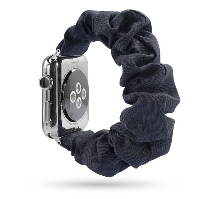 Watchbands 20 DarkCyan / 38mm or 40mm Scrunchie Elastic Watch Straps for iwatch Bracelet 6 5 4 3 40 44mm Watchband for Apple Watch 6 5 4 3 2 38mm 42mm Band Christmas|Watchbands