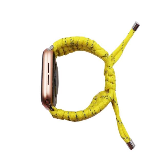 Watchbands yellow / 38MM or 40MM Outdoors Survival Rope Strap for Apple Watch 5 4 Band 44 Mm 40mm 42mm 38mm for IWatch Bracelet Series 5 4 3 44mm Stretchable|Watchbands|