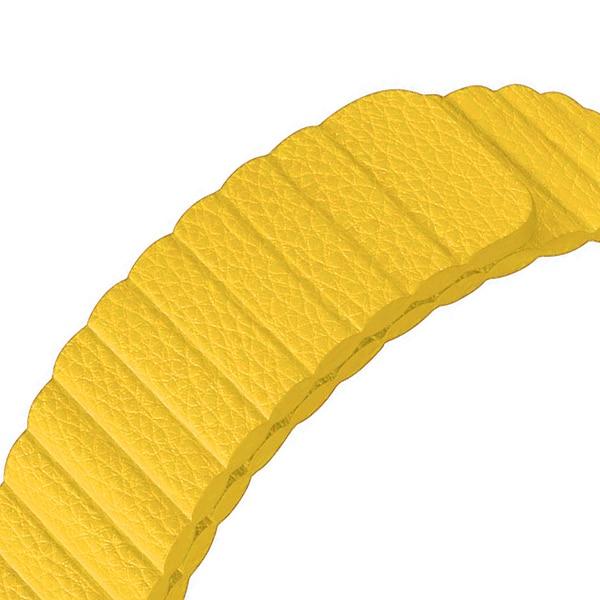Watchbands Yellow / 44mm or 42mm Leather loop strap For Apple watch series 6 SE 5 4 3 Magnetic belt bracelet iWatch 42mm 38mm for Apple watch Band 40mm 44mm|Watchbands|