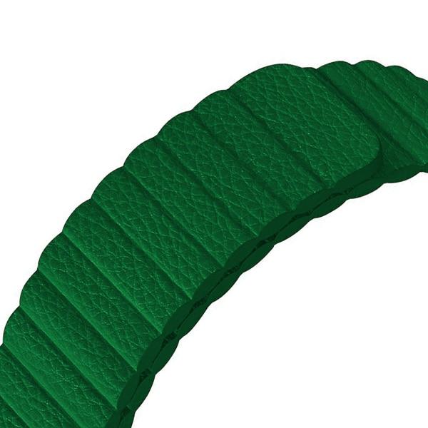 Watchbands Forest Green / 44mm or 42mm Leather loop strap For Apple watch series 6 SE 5 4 3 Magnetic belt bracelet iWatch 42mm 38mm for Apple watch Band 40mm 44mm|Watchbands|