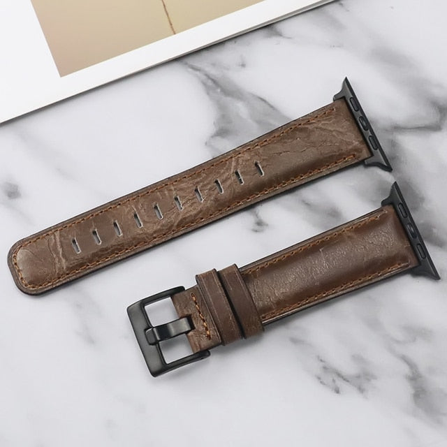Wristband Belt Retro Premium Leather Watchband Bracelet Series 7 6 5 4