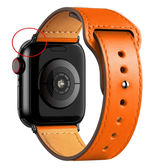 Leather Strap For Apple Watch Band 44mm 45mm 41mm 40mm 42mm 38mm Wrist –  www.