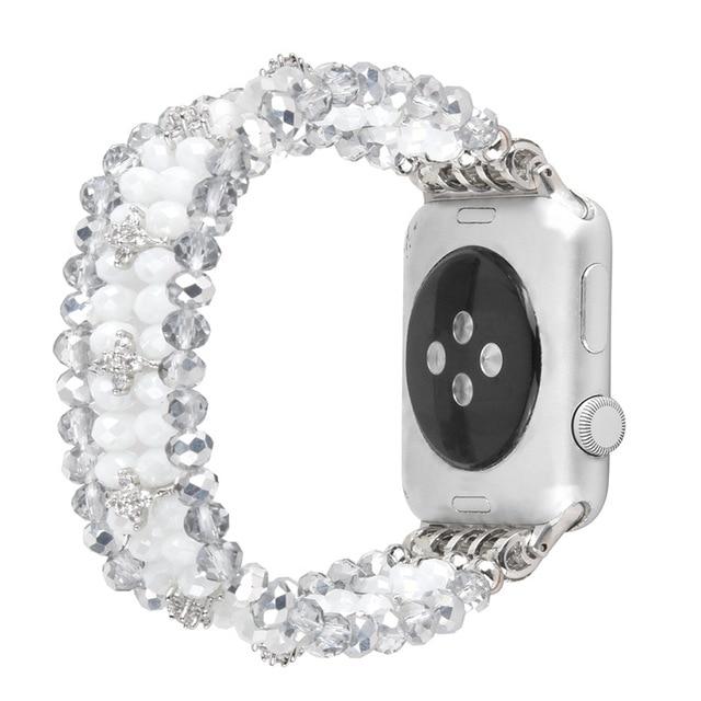 Watchbands style4 / 38mm or 40mm Pearl Strap for Apple Watch Series 5 4 3 2 Band Jewelry Crystal Bracelet for IWatch 38/40/42/44mm Watchband Diamond Woman Band|Watchbands|