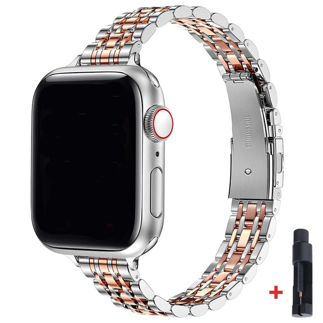 Compatible avec Apple Watch Bracelet42mm 44mm 45mm 49mm, Acier