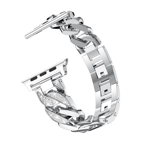 Diamond Strap Series 7 Wrist Belt Link Bracelet Metal Steel Wristband