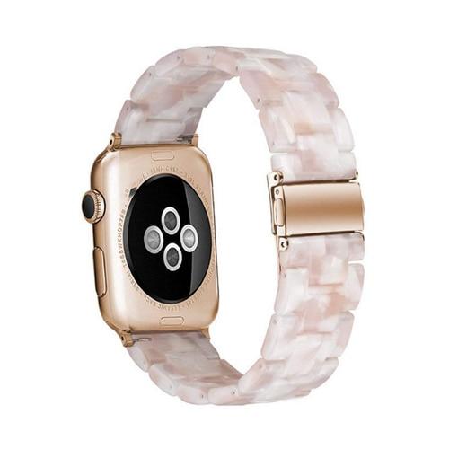 Watchbands pink flower / 42mm or 44mm Resin Watch strap for apple watch 5 4 band 42mm 38mm correa transparent steel for iwatch series 5 4 3/2/1 watchband 44mm 40mm|Watchbands