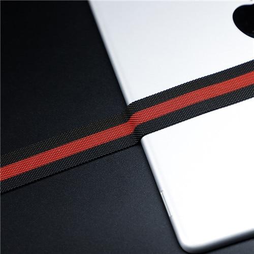 Watchbands Black red / 38mm/40mm high quality milanese magnetic loop apple Watch band, Watchbands