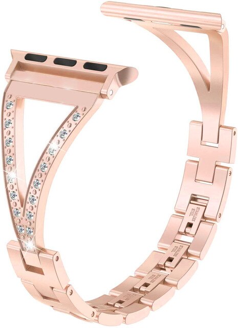 Luxury strap For Apple Series 7 6 5 Accessories Diamond Premium Steel