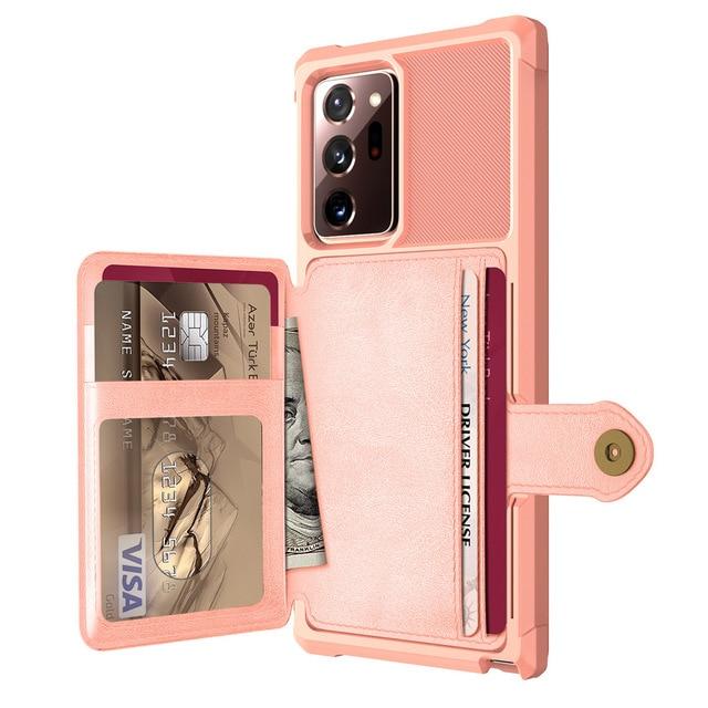 Phone Case & Covers Rose Gold / for Note 20 for Samsung Galaxy Note 20 Ultra/Note 20 5G Credit Card Case PU Leather Flip Wallet Cover with Photo Holder Hard Back Cover|Phone Case & Covers|