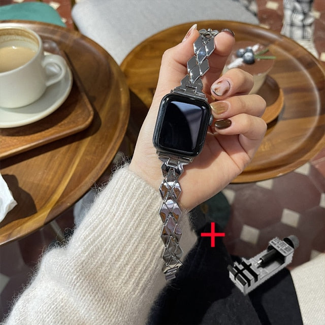 Women Luxury Slim Strap For Apple Watch Band Series 6 5 4 High Quality –  www.