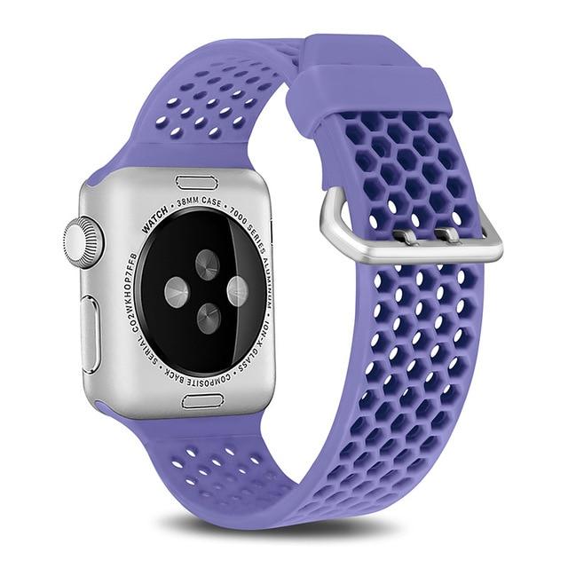 Watchbands lilac / 38 or 40 mm Summer Sport Silicon bands for apple watch 5 4 38 42mm replacement strap for iWatch 4 3 2 40 44mm for apple watch bracelet|Watchbands|