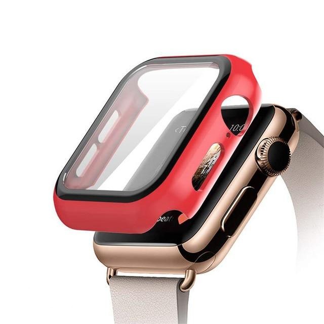 Watchbands red / 38mm serise 1 2 3 Tempered Glass+case For Apple Watch 5 band 44mm 40mm Screen Protector case+cover bumper applewatch 5 4 3 2 iWatch band 42mm 38mm|Watchbands|