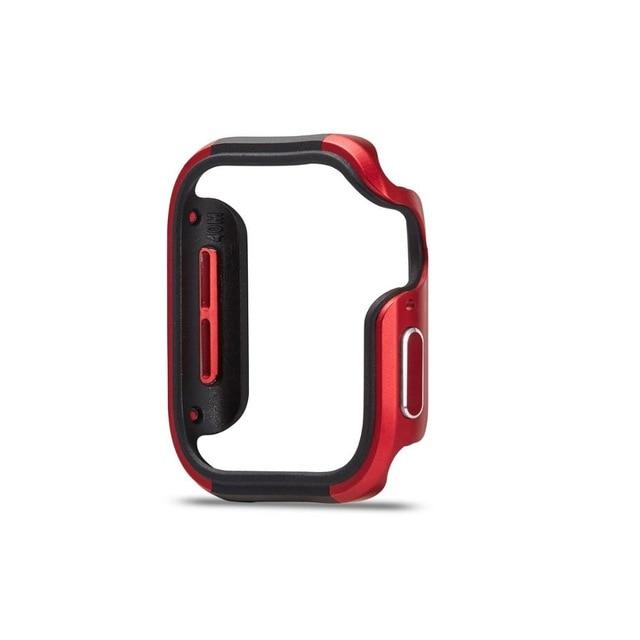 Watch Cases red / 40mm for series 5 4 Slim Watch Cover for Apple Watch 5 4 Case series 5 4 40mm 44mm Soft Clear TPU+alloy Protector for iWatch 5 4 band 44MM 40MM|Watch Cases|