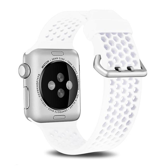 Watchbands White / 38 or 40 mm Summer Sport Silicon bands for apple watch 5 4 38 42mm replacement strap for iWatch 4 3 2 40 44mm for apple watch bracelet|Watchbands|