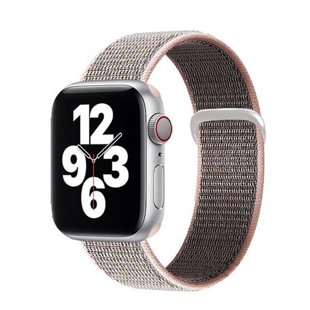 Watchbands 44 pink sand / for 38mm 40mm Sport loop strap for Apple Watch band 40mm 44mm iwatch sereis 6 5 nylon smartwatch bracelet iWatch apple watch 3 band 42mm 38mm|Watchbands|