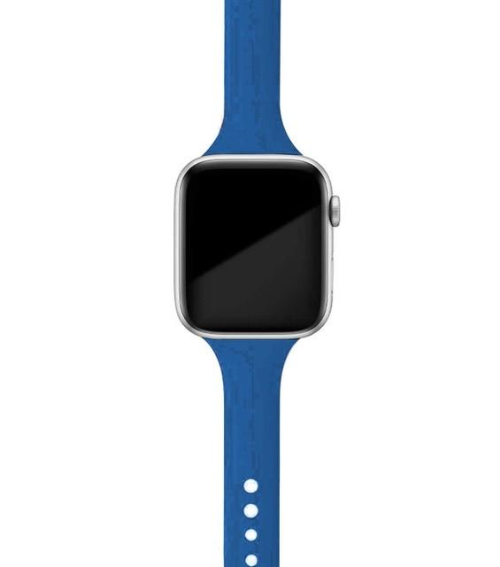 Watchbands Navy blue / 38mm or 40mm Slim Strap for Apple Watch Band Series 6 5 4 Soft Sport Silicone Wristband iWatch 38mm 40mm 42mm 44mm Women Rubber Belt Bracelet |Watchbands