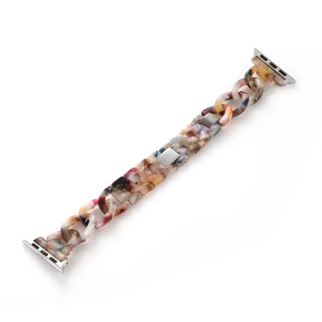 Resin Strap Series 7 6 5 4 Colorful Chain Loop Bracelet Wristband
