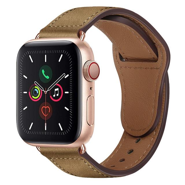 Watchbands R Crazy Brown / 38mm or 40mm Genuine Leather strap For Apple watch band 44 mm 40mm for iWatch 42mm 38mm bracelet for Apple watch series 5 4 3 2 38 40 42 44mm|Watchbands|