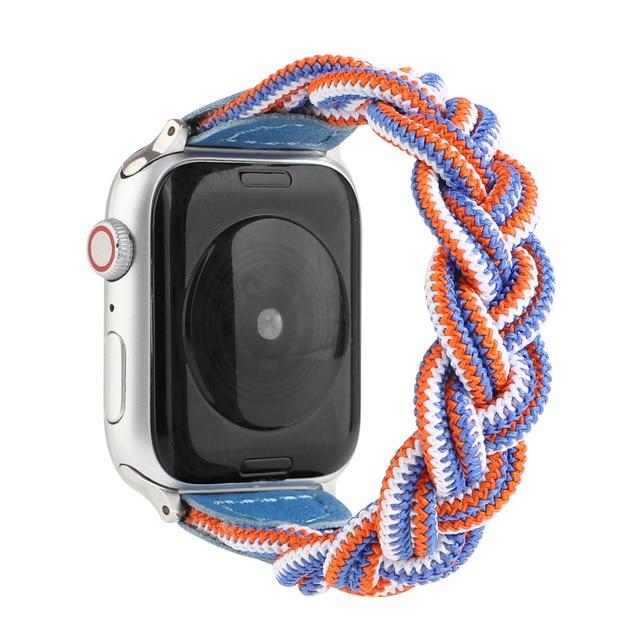 Watchbands color blue / For 38mm and 40mm Woven Strap for Apple Watch Band 44mm 40mm iWatch bands 38mm 42mm Belt Nylon Sport Loop bracelet watchband for series 6 5 4 3 SE|Watchbands|