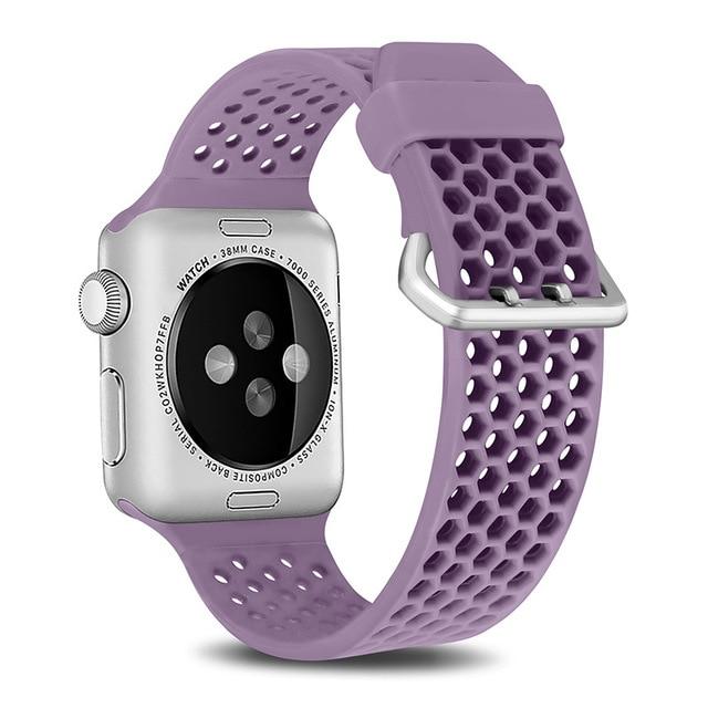 Watchbands Light purple / 38 or 40 mm Summer Sport Silicon bands for apple watch 5 4 38 42mm replacement strap for iWatch 4 3 2 40 44mm for apple watch bracelet|Watchbands|