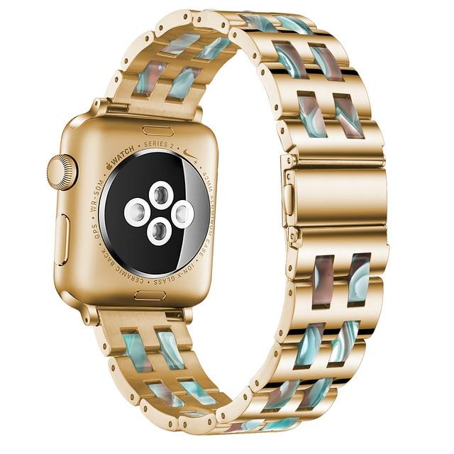 Luxury Colorful Resin Strap for Apple Watch Band Series Steel