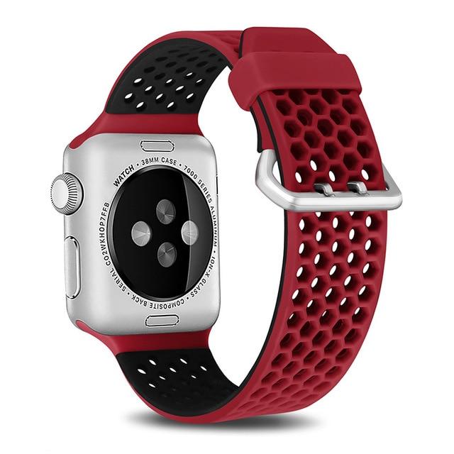 Watchbands black red / 38 or 40 mm Summer Sport Silicon bands for apple watch 5 4 38 42mm replacement strap for iWatch 4 3 2 40 44mm for apple watch bracelet|Watchbands|