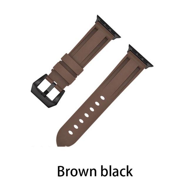 Watchbands brown black / 38MM or 40MM Camouflage Silicone Strap for Apple Watch 5 4 Band 44 Mm 40mm Sport Watchband Bracelet For IWatch Band 38mm 42mm Series 5 4 3 2|Watchbands|