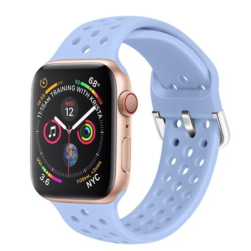 Watchbands Light purple / For 38mm or 40mm Sport Silicone Band for Apple Watch Strap correa apple watch 42mm 38 mm iwatch band 44mm 40mm fashion bracelet watchband 5 4 3 2|Watchbands|