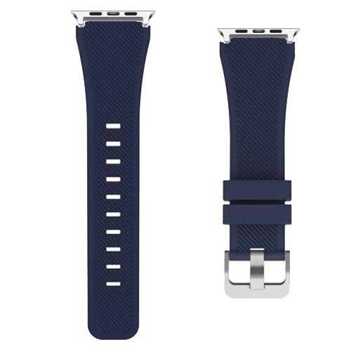 Watchbands 12-Midnight blue / 38mm-40mm sport silicone strap for apple watch band 4 5 44mm 40mm pulseira rubber bracelet watchband for iwatch correa 42mm 38mm 5/4/3/2/1|Watchbands|