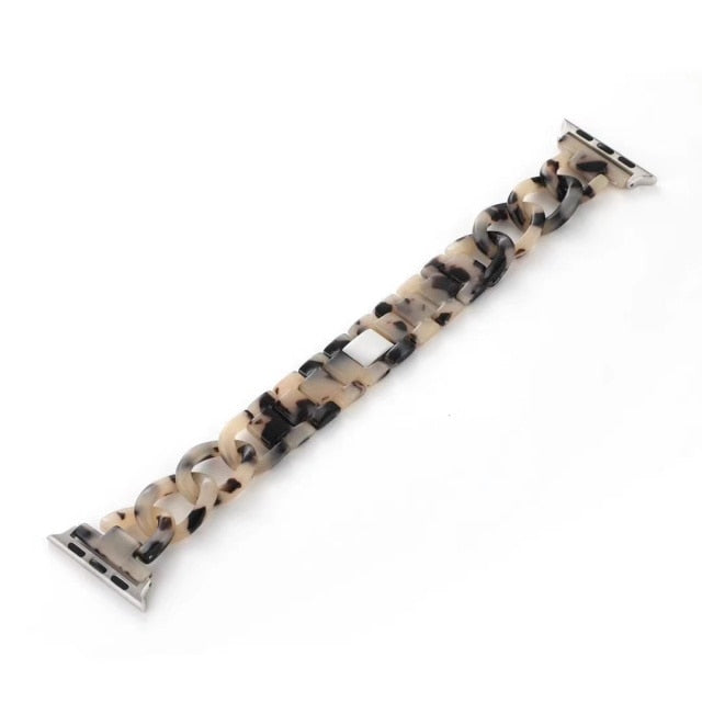 Resin Strap for Apple Series 7 6 Chain iWatch Loop Watchband Bracelet