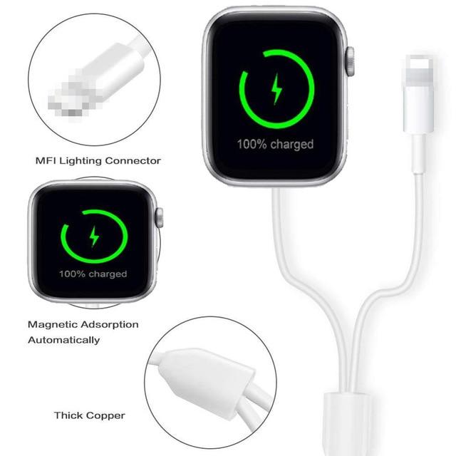 Watch charger 2 in 1 Magnetic Wireless Charger 3 in 1 for Apple Watch Charger 6 5 4 3 SE USB Induction Charging Cable QI Dock Station for Iphone|Watch charger|