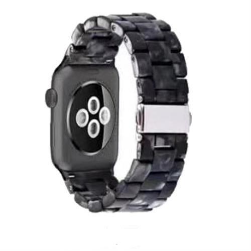 Watchbands Black and Grey / 38mm / 40mm Copy of Quality Resin Strap Imitation Ceramic Accessories watchband bracelet for apple watch series 6 5 4 Men Women Unisex iWatch 38mm/40mm 42mm/44mm
