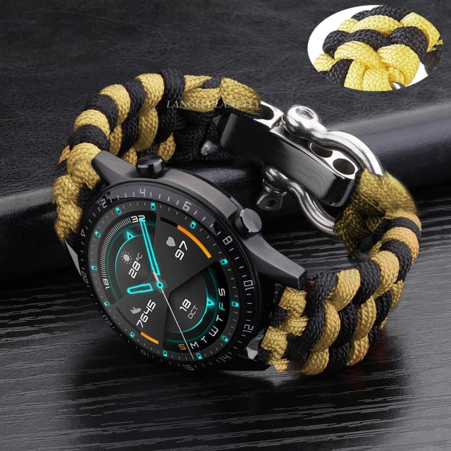 Paracord Watchband Compatible With Samsung Galaxy Watch 3 