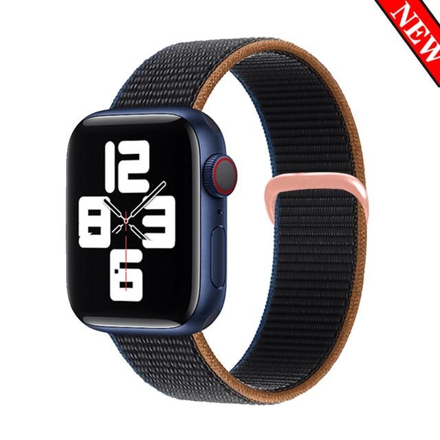 Watchbands Charcoal / for 38mm 40mm Sport loop strap for Apple Watch band 40mm 44mm iwatch sereis 6 5 nylon smartwatch bracelet iWatch apple watch 3 band 42mm 38mm|Watchbands|