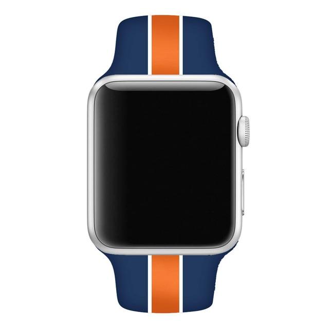 Watchbands Blue Orange / For 38 40mm AW Strap for apple watch band Apple Watch 5 4 3 iwath band 44mm 40mm 42mm 38mm Correa Silicone bracelet watchband belt|Watchbands