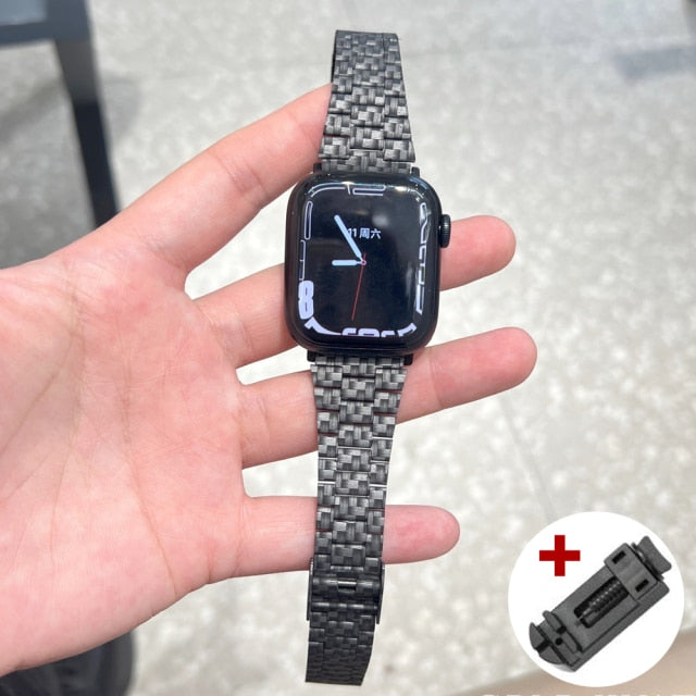Stainless Steel Metal Watch Band Strap For Apple Watch 8 7 6 40/41mm  42/44/45mm