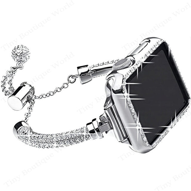 Diamond Strap for Apple Watch Ultra Band 49mm 45mm 42mm 41mm 44mm IWatch Series 8 7 SE 6 5 4 3 Luxury Bracelet| |
